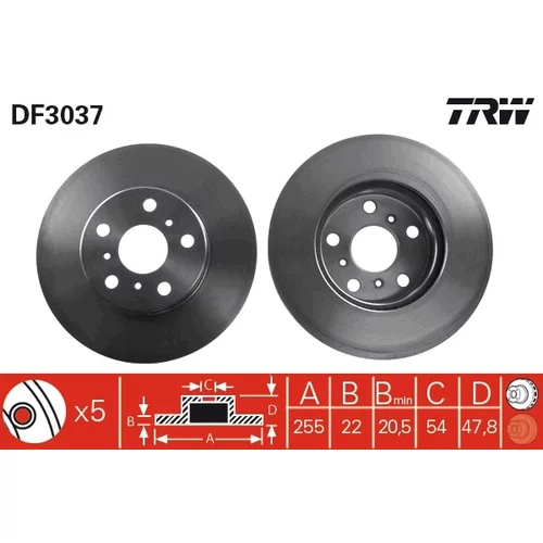 Brzdový kotúč TRW DF3037