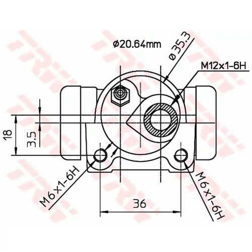Brzdový valček kolesa BWF167 /TRW/ - obr. 1