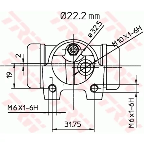 Brzdový valček kolesa BWH140 /TRW/ - obr. 1