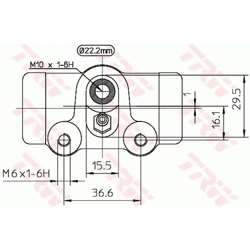 Brzdový valček kolesa BWH145 /TRW/ - obr. 1