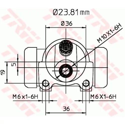 Brzdový valček kolesa BWK119 /TRW/ - obr. 1