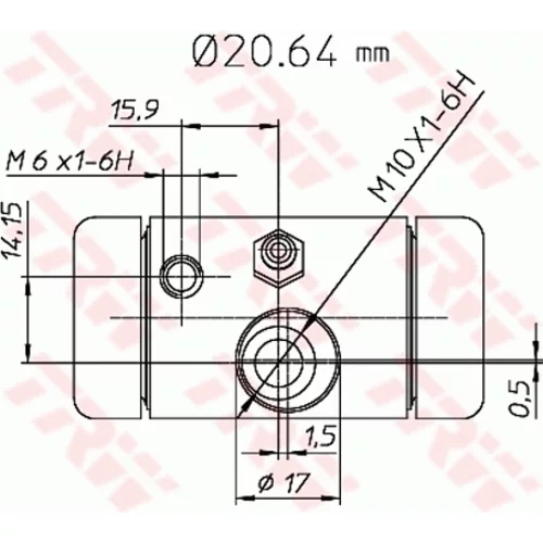Brzdový valček kolesa BWF290 /TRW/ - obr. 1