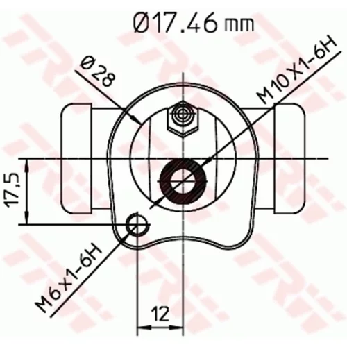 Brzdový valček kolesa BWA137 /TRW/ - obr. 1