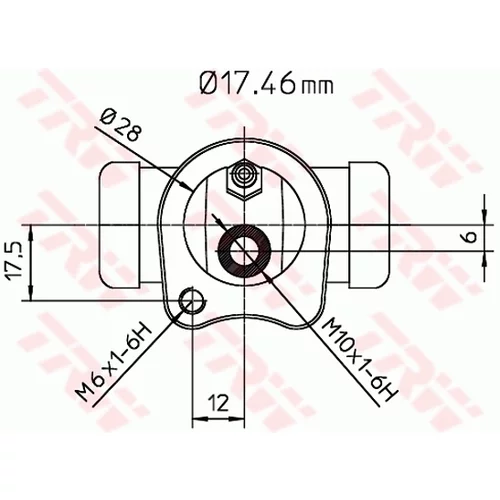 Brzdový valček kolesa BWC115 /TRW/ - obr. 1