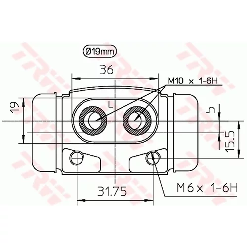 Brzdový valček kolesa BWD101 /TRW/ - obr. 1