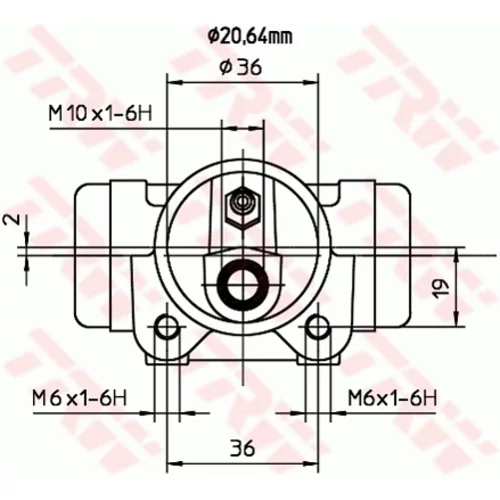 Brzdový valček kolesa BWF137 /TRW/ - obr. 1