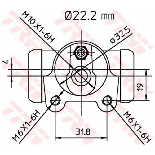 Brzdový valček kolesa BWH138 /TRW/ - obr. 1