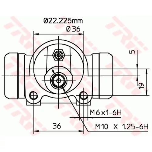 Brzdový valček kolesa BWH159 /TRW/ - obr. 1
