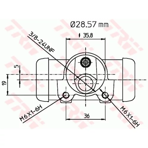 Brzdový valček kolesa BWN131 /TRW/ - obr. 1