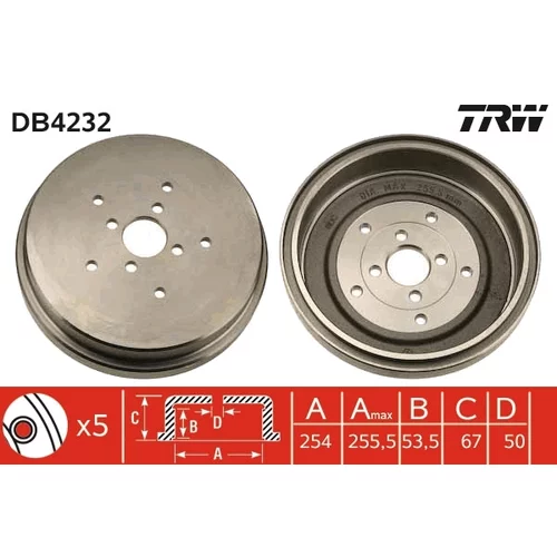 Brzdový bubon TRW DB4232