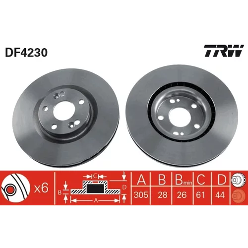 Brzdový kotúč DF4230 /TRW/