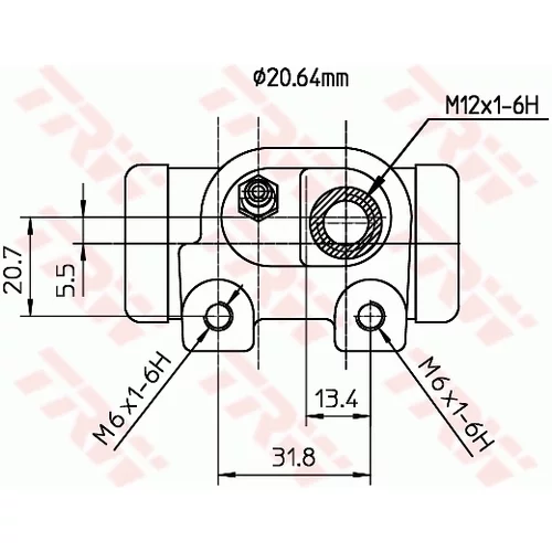 Brzdový valček kolesa BWF288 /TRW/ - obr. 1