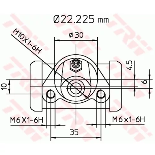 Brzdový valček kolesa BWB111 /TRW/ - obr. 1