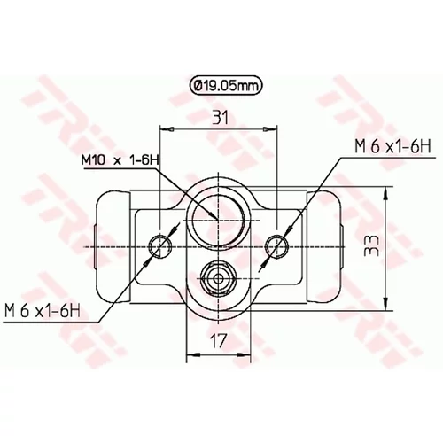 Brzdový valček kolesa BWD229 /TRW/ - obr. 1
