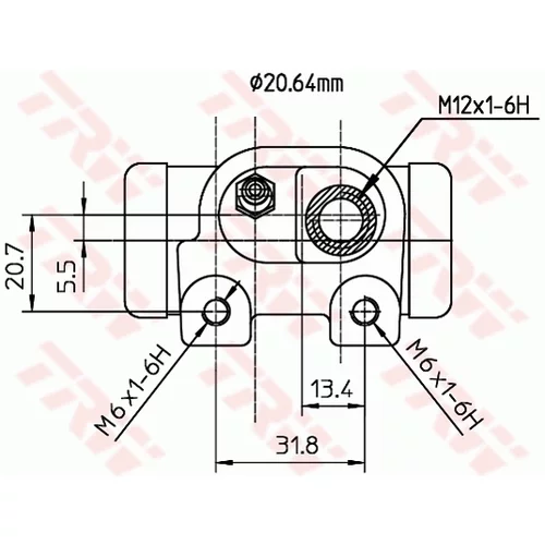 Brzdový valček kolesa BWF126 /TRW/ - obr. 1