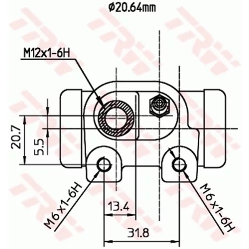 Brzdový valček kolesa BWF287 /TRW/ - obr. 1