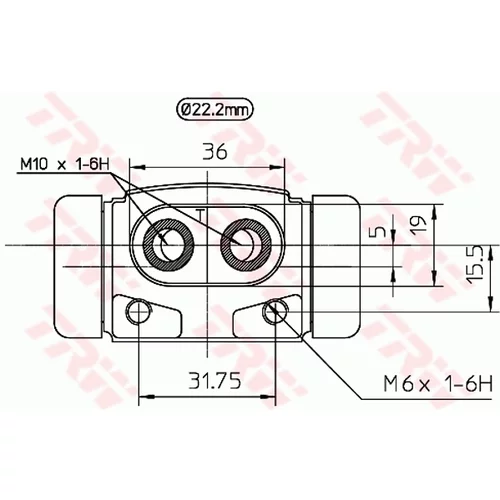 Brzdový valček kolesa BWH241 /TRW/ - obr. 1