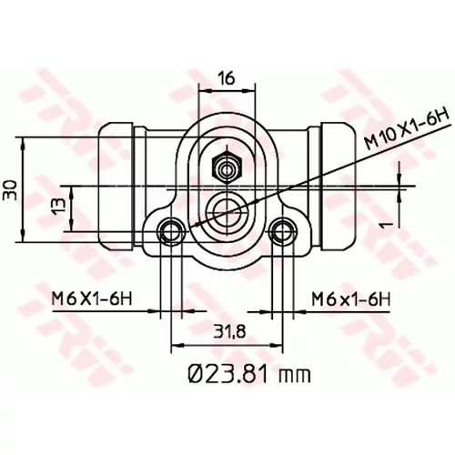 Brzdový valček kolesa BWK103 /TRW/ - obr. 1