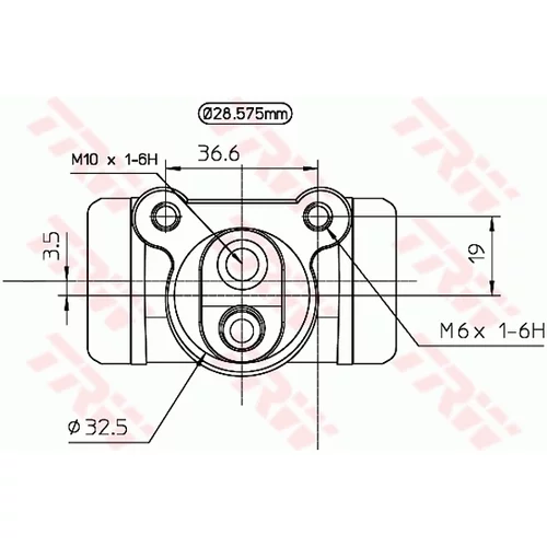 Brzdový valček kolesa BWN158 /TRW/ - obr. 1