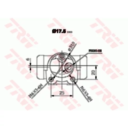 Brzdový valček kolesa BWC151 /TRW/ - obr. 1