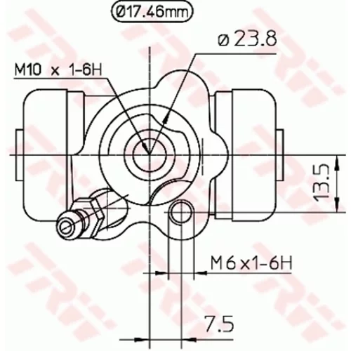 Brzdový valček kolesa BWC249 /TRW/ - obr. 1