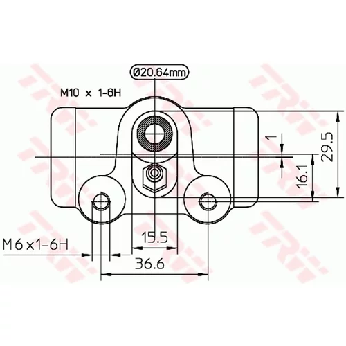 Brzdový valček kolesa BWF122 /TRW/ - obr. 1
