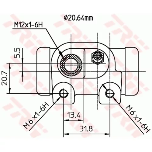 Brzdový valček kolesa BWF127 /TRW/ - obr. 1