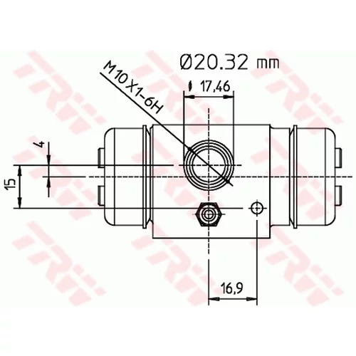 Brzdový valček kolesa BWF196 /TRW/ - obr. 1