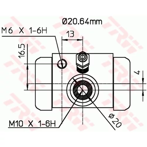 Brzdový valček kolesa BWF312 /TRW/ - obr. 1