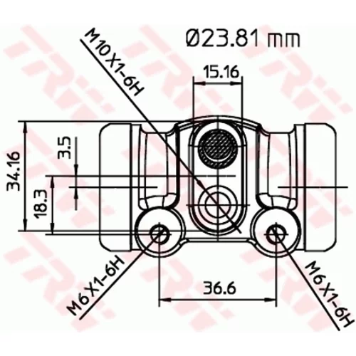 Brzdový valček kolesa BWK156 /TRW/ - obr. 1
