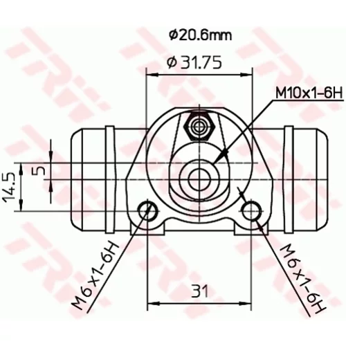 Brzdový valček kolesa BWF136 /TRW/ - obr. 1