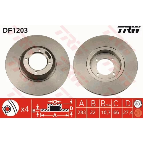Brzdový kotúč TRW DF1203