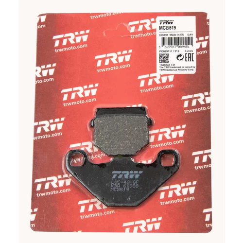 Sada brzdových platničiek kotúčovej brzdy MCB519 /TRW/ - obr. 1