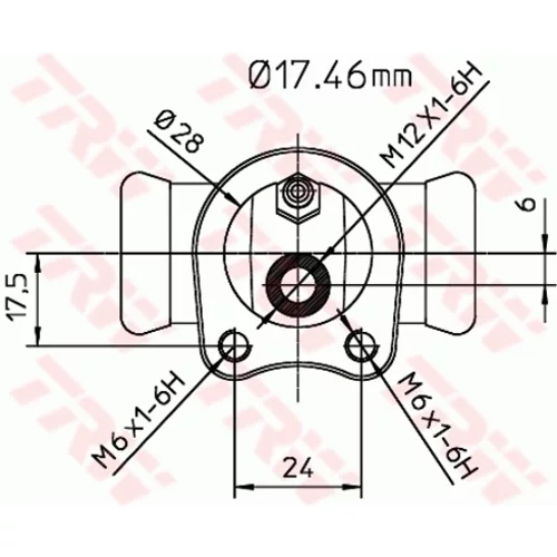 Brzdový valček kolesa BWC112 /TRW/ - obr. 1