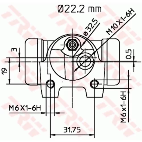 Brzdový valček kolesa BWH133 /TRW/ - obr. 1