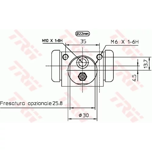 Brzdový valček kolesa BWH397 /TRW/ - obr. 1
