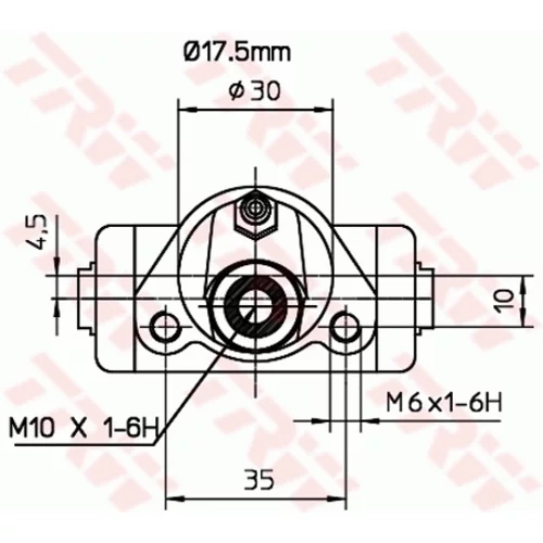 Brzdový valček kolesa BWC153 /TRW/ - obr. 1