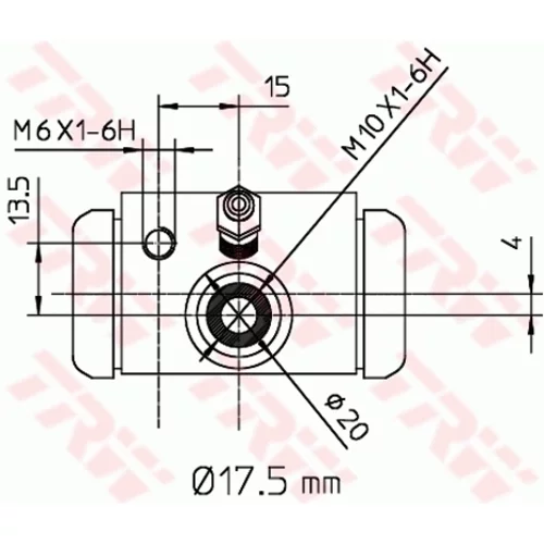 Brzdový valček kolesa BWC243 /TRW/ - obr. 1