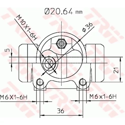 Brzdový valček kolesa BWF282 /TRW/ - obr. 1