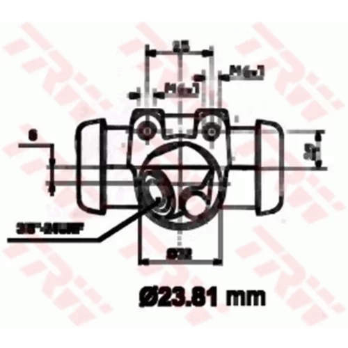 Brzdový valček kolesa BWK116 /TRW/ - obr. 1