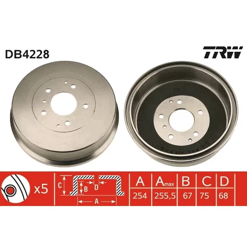 Brzdový bubon TRW DB4228
