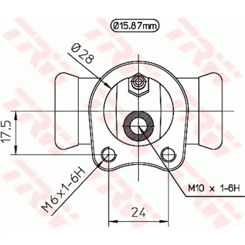 Brzdový valček kolesa BWB116 /TRW/ - obr. 1