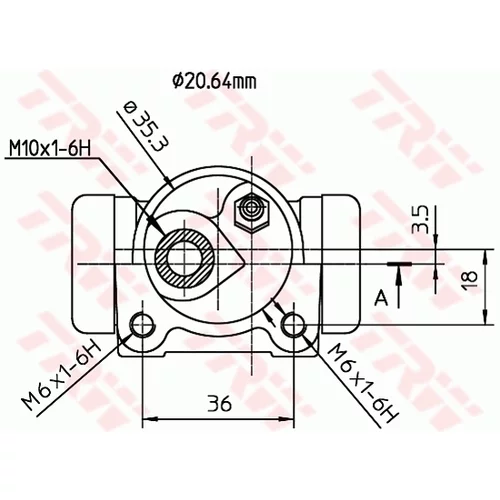 Brzdový valček kolesa BWF162 /TRW/ - obr. 1