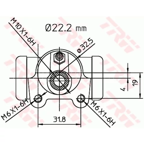 Brzdový valček kolesa BWH146 /TRW/ - obr. 1