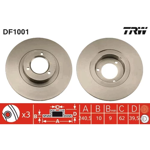 Brzdový kotúč TRW DF1001