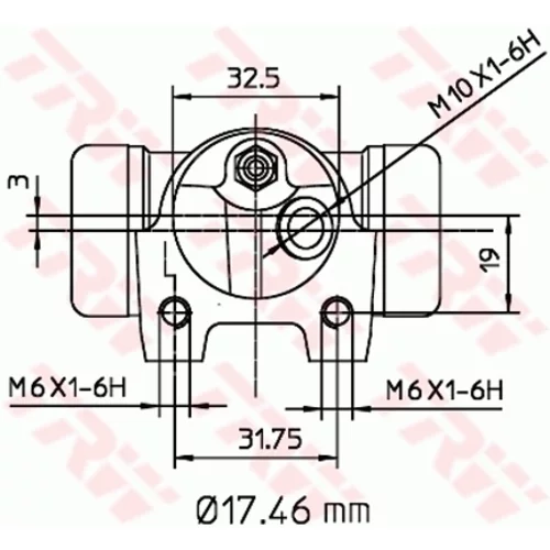 Brzdový valček kolesa BWC147 /TRW/ - obr. 1