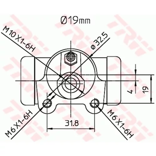Brzdový valček kolesa BWD260 /TRW/ - obr. 1