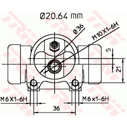 Brzdový valček kolesa BWF112 /TRW/ - obr. 1