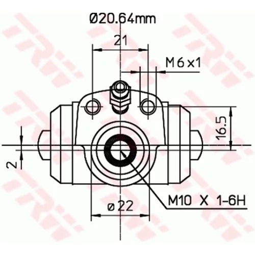 Brzdový valček kolesa BWF295 /TRW/ - obr. 1