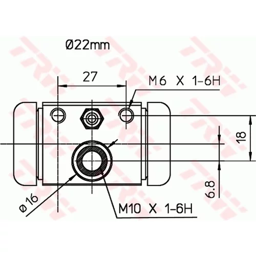 Brzdový valček kolesa BWH394 /TRW/ - obr. 1